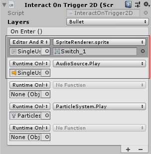 Unity. Interact On Trigger 2D. On Enter